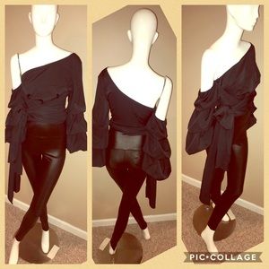 SALE!! Dark Green Tie Up Crop